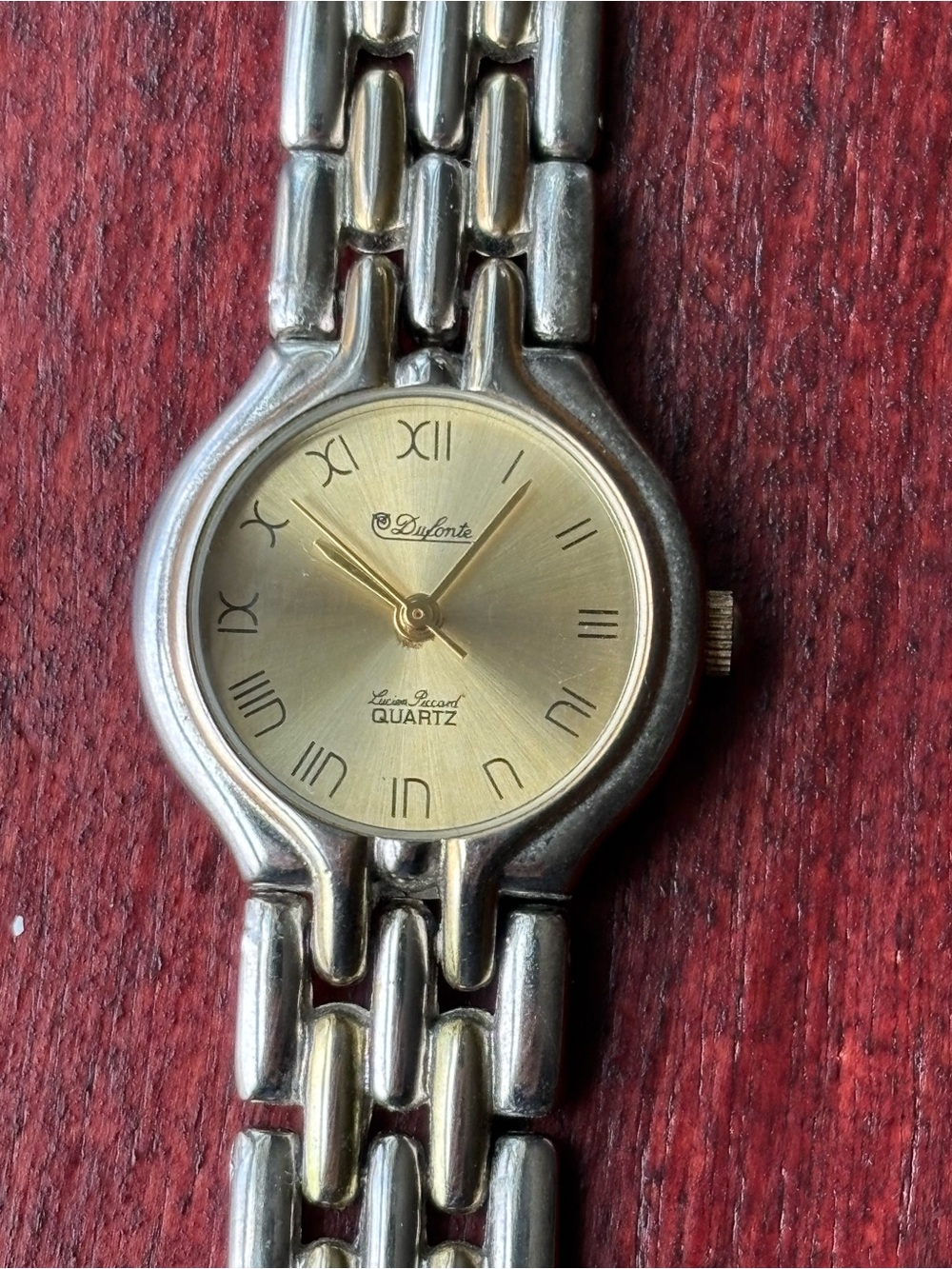 Dufonte Two-Tone Gold Dial Quartz Watch